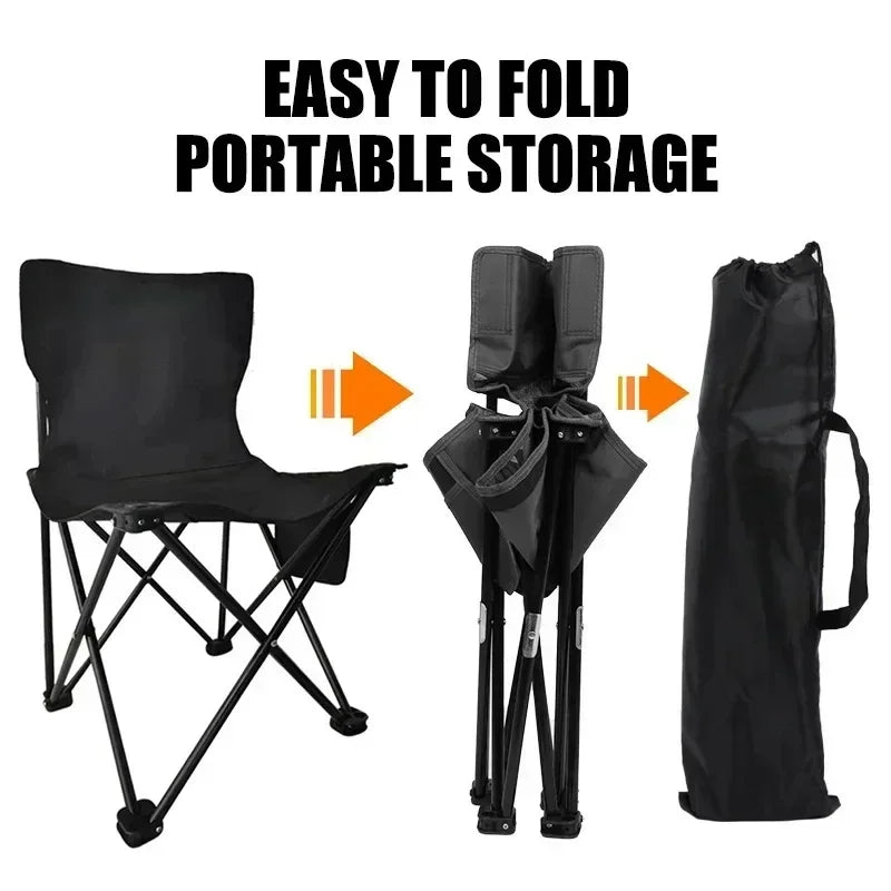 Outdoor Folding Chair | Storage Bag | Lightweight Metal Frame | One Size