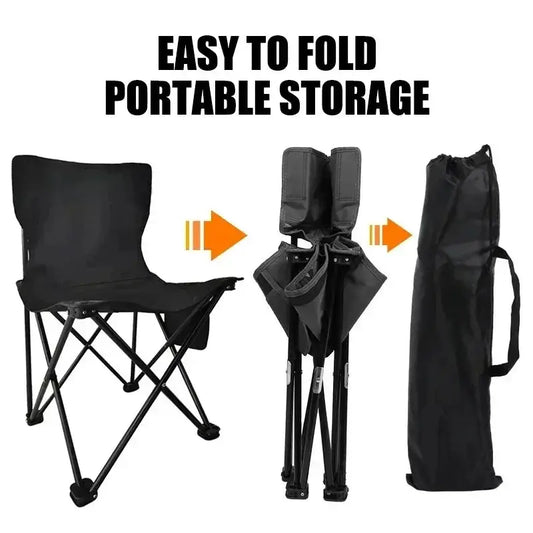 Outdoor Portable Folding Chair With Storage Bag Foldable Car Outdoor Chair Lightweight Bearing Strong Ride Comfort Camping Gear from PriceLows™