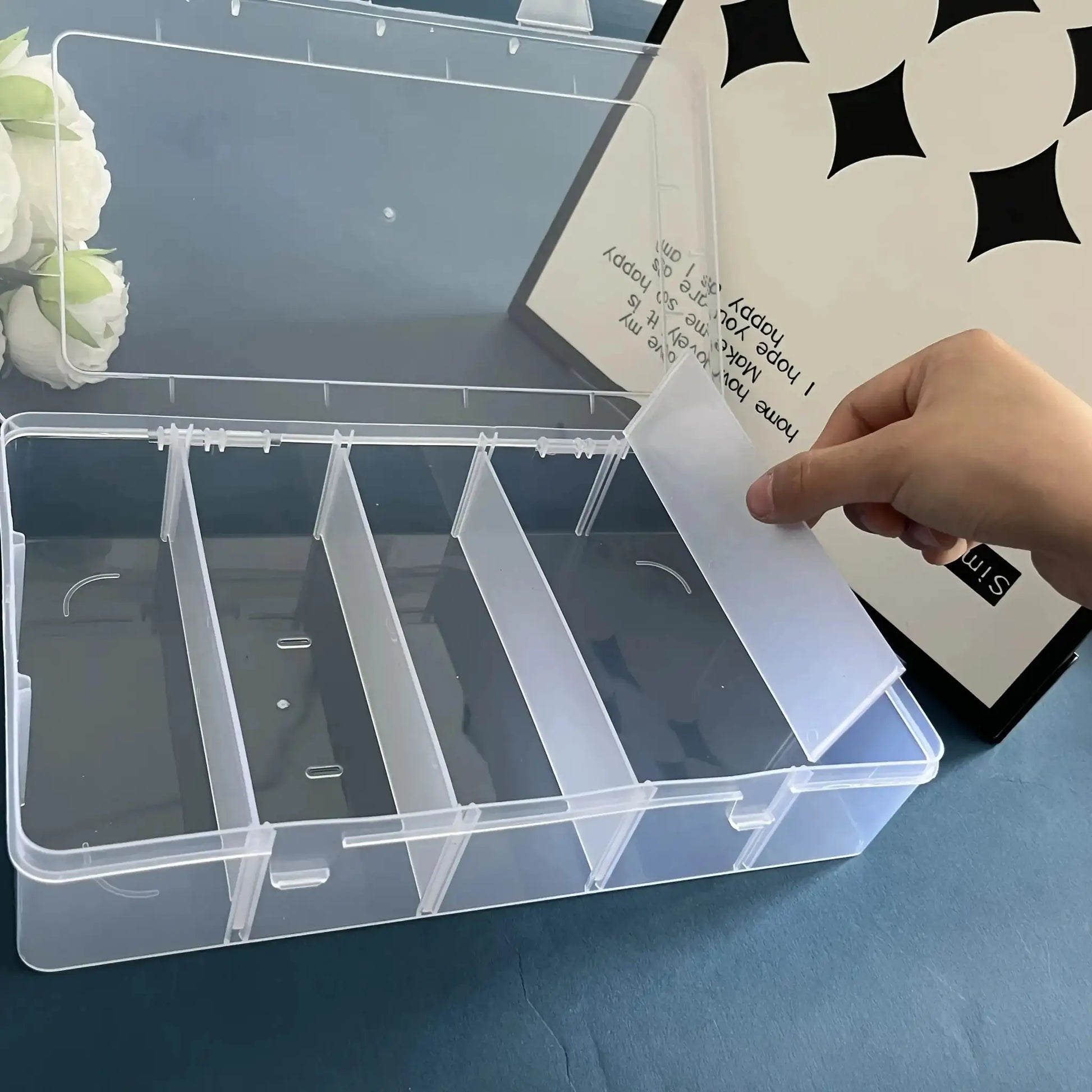 Hardware tool storage box, 5-compartment transparent tool organizer box, screw and accessory sorting box, household screw and wr from PriceLows™