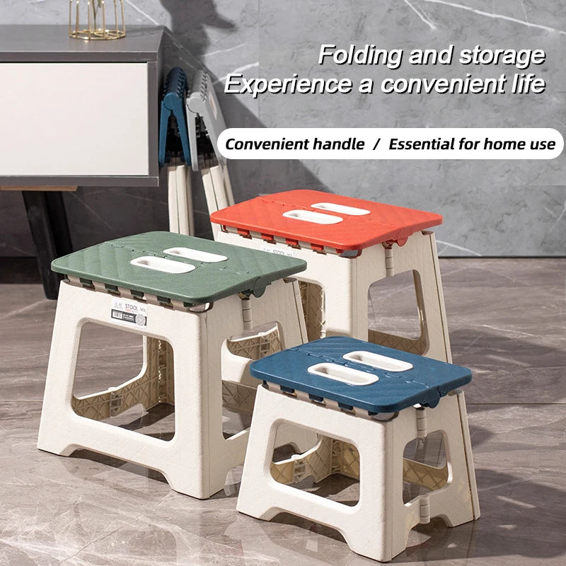 Plastic Folding Chair | Thickened | Portable Outdoor Chair | 27x23x25.5 cm