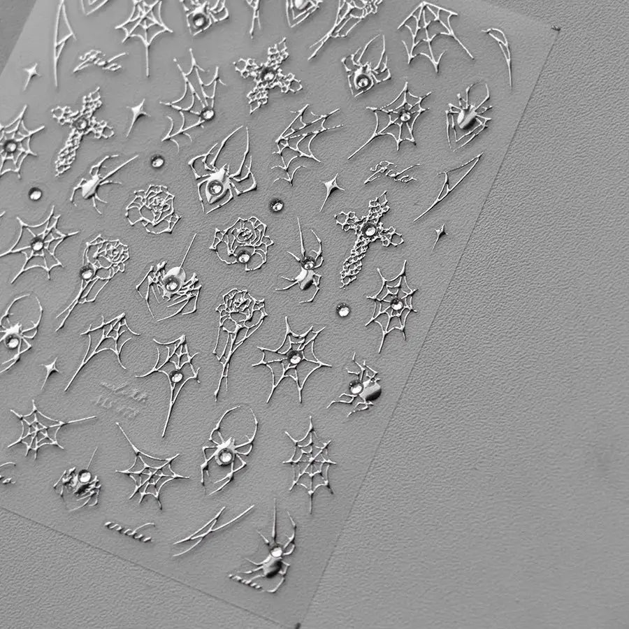 Jelly Halloween Skeleton Stickers Nail Art Cool Evil dark style decorative Nails Sticker DIY Trendy Manicure Ornaments Supplier from PriceLows™