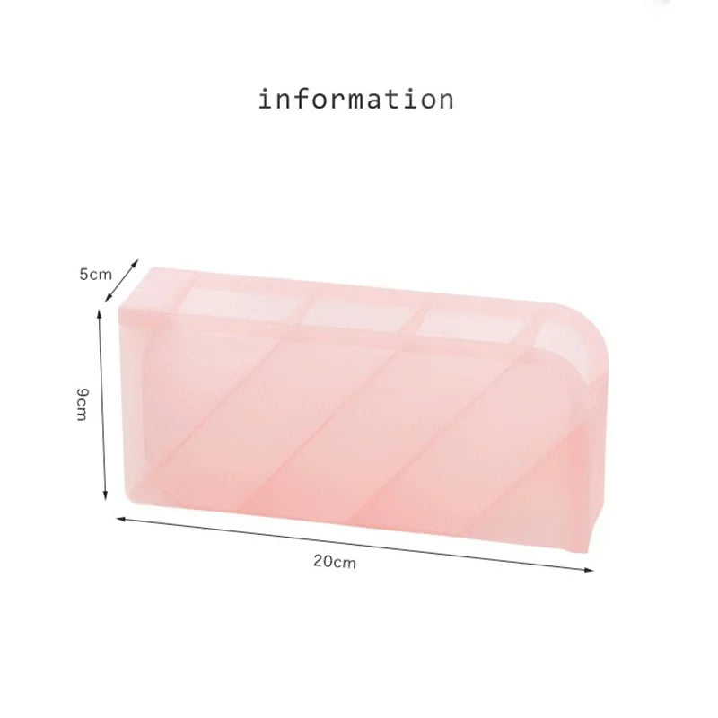 Desk Pen Organizer | Plastic Matte Finish | Square Shape | ZBT02