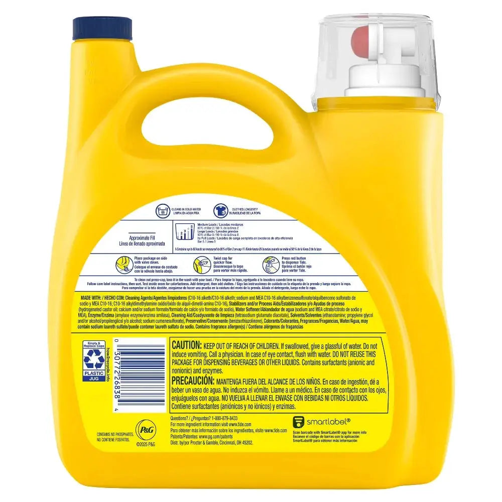 Liquid Laundry Detergent | Berry Blossom Scent | 85 Loads | 107 Fl Oz