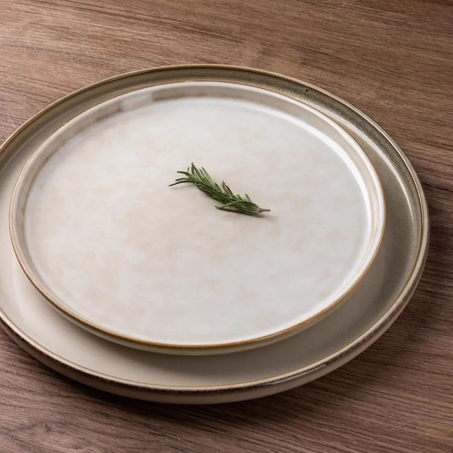 Ceramic Dinnerware Sets for 6, 18 Pieces Stoneware Plates and Bowls Sets, Scratch Resistant Dishes Reactive Glaze-Cappuccino from PriceLows™