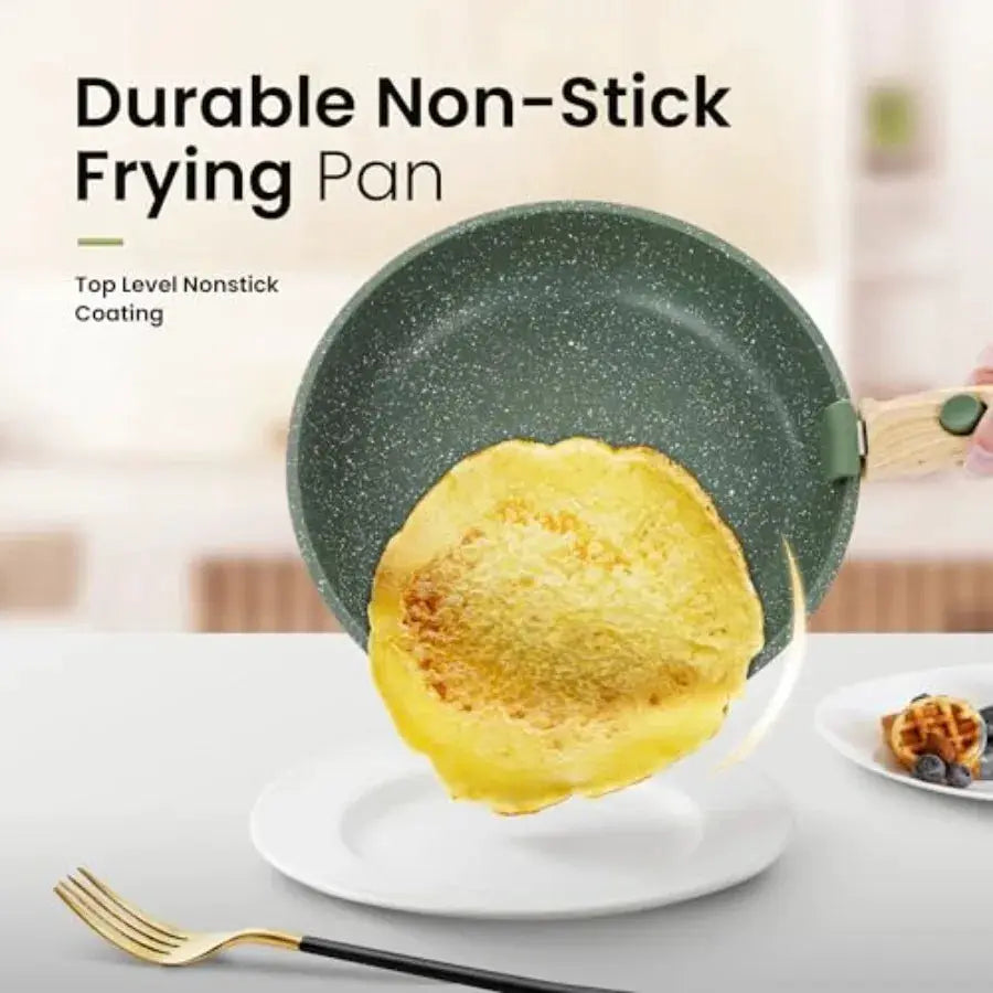 Removable Handle Pots and Pans Set - 10 Pieces Cookware Set with Removable Handle RV Induction Cookware Set for Camp from PriceLows™