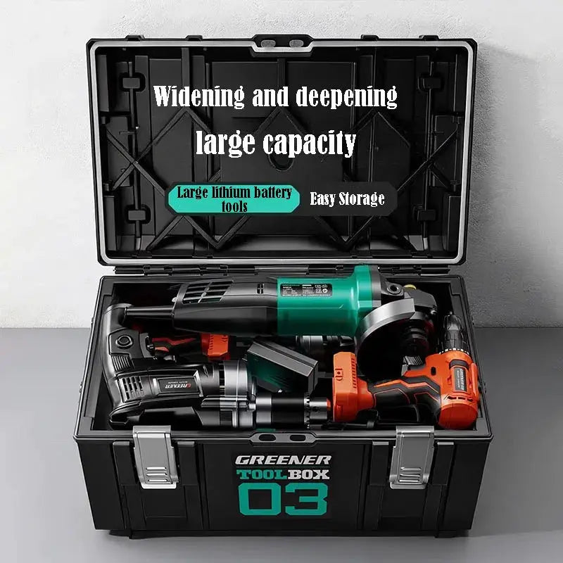 GREENER Hardware Storage Box Large Capacity Toolbox Portable Stackable Tool Organizer Boxes Free Combination Handheld Toolbox from PriceLows™
