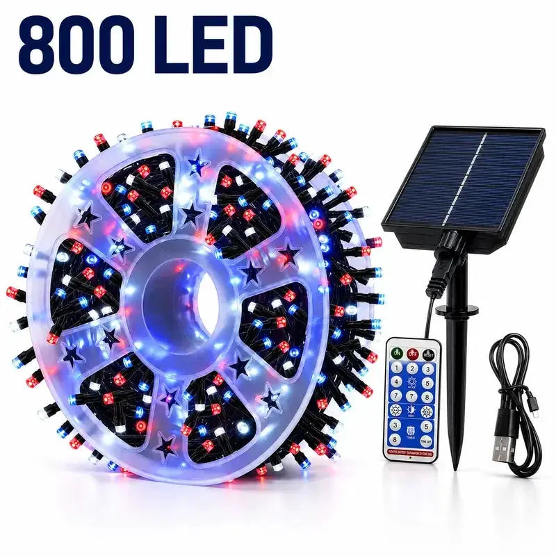 Halloween Solar String Lights | 335 Ft Length | 800 LED Bulbs | With Remote