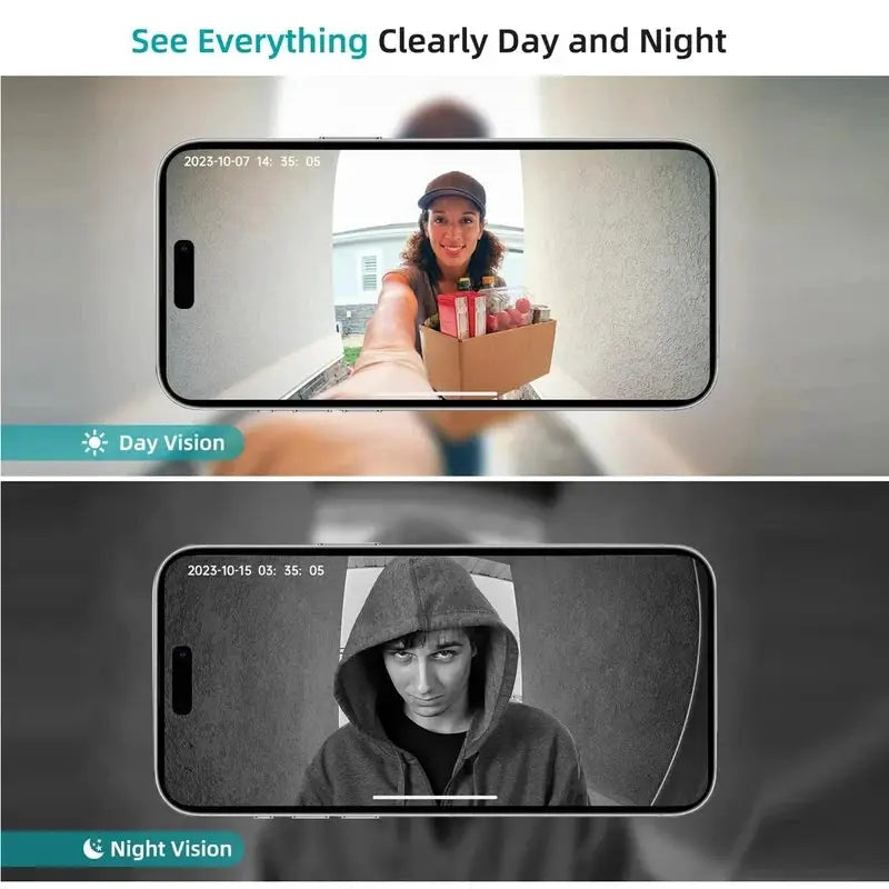 Smart Video Doorbell | 1080p Hd | Wifi Enabled | Outdoor Waterproof
