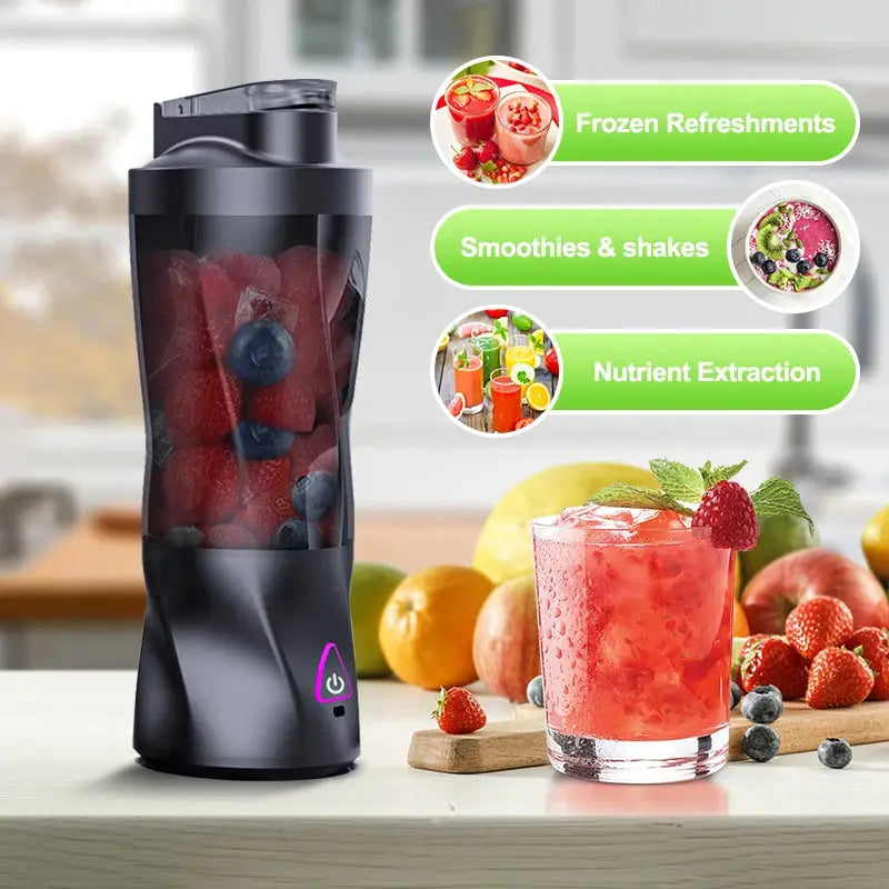 Electric Portable Juicer Fresh Fruit Mixer 700ML Multifunctional USB Rechargeable Shakes Smoothie Blender Outdoor Mixing Cup from PriceLows™