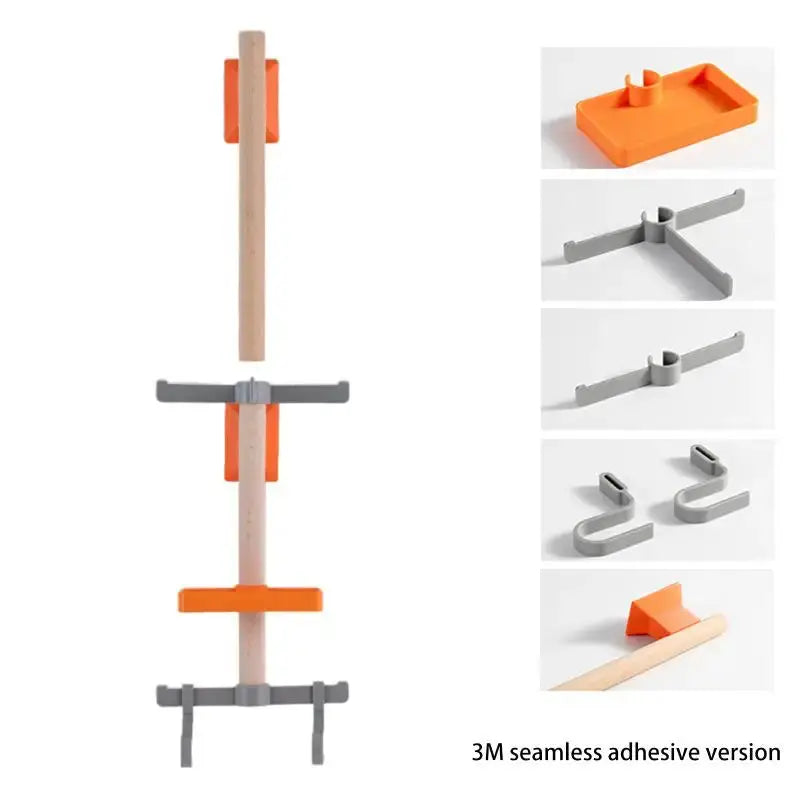 Bicycle Wall Storage 1 Set Beech Wood Mounted Gear Rack Helmet Holder for Cyclists Home and Apartment from PriceLows™