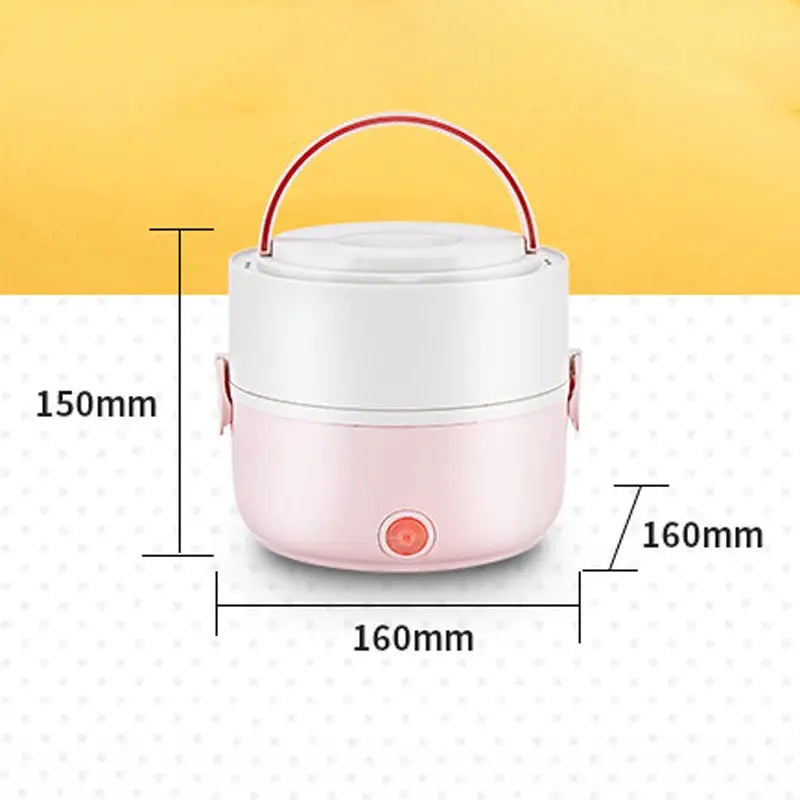 2024 Upgraded Fast Heating Electric Lunch Box Small Multi-functional Insulated Rice Cooker Steamer Portable Electric Lunch Box from PriceLows™