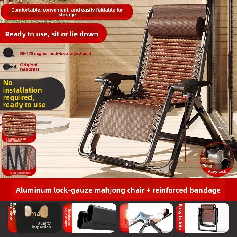 Lounge Chair Folding | Stainless Steel Frame | Recliner | One Size