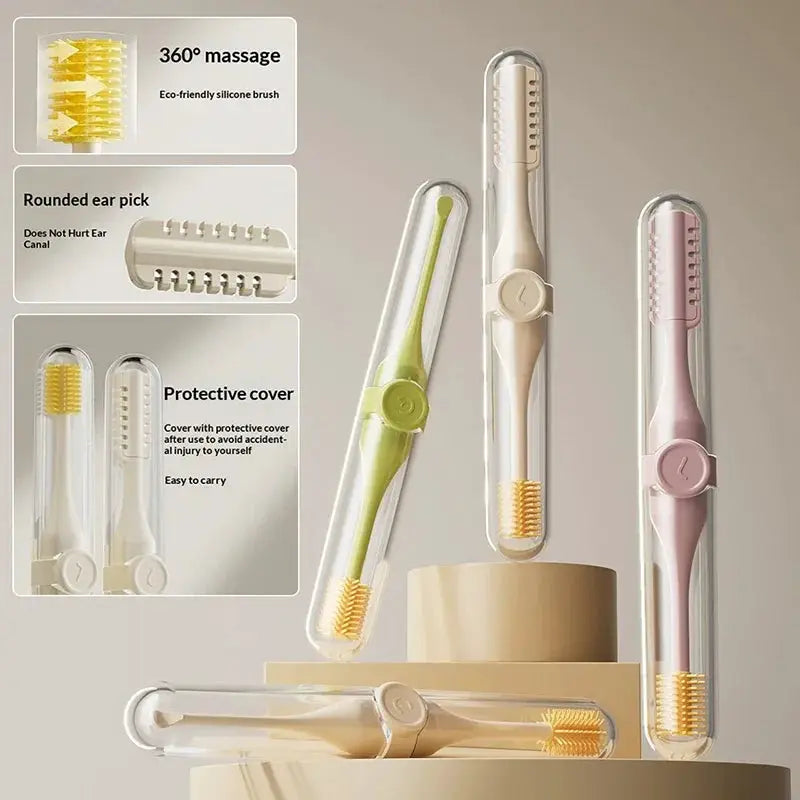 1pcs Double-Ended Nose Silicone Brush Manual Nose Hair Trimmer Portable Hair Scraper Shaving Nose Hair Neus Trimmer Men Ear Pick from PriceLows™