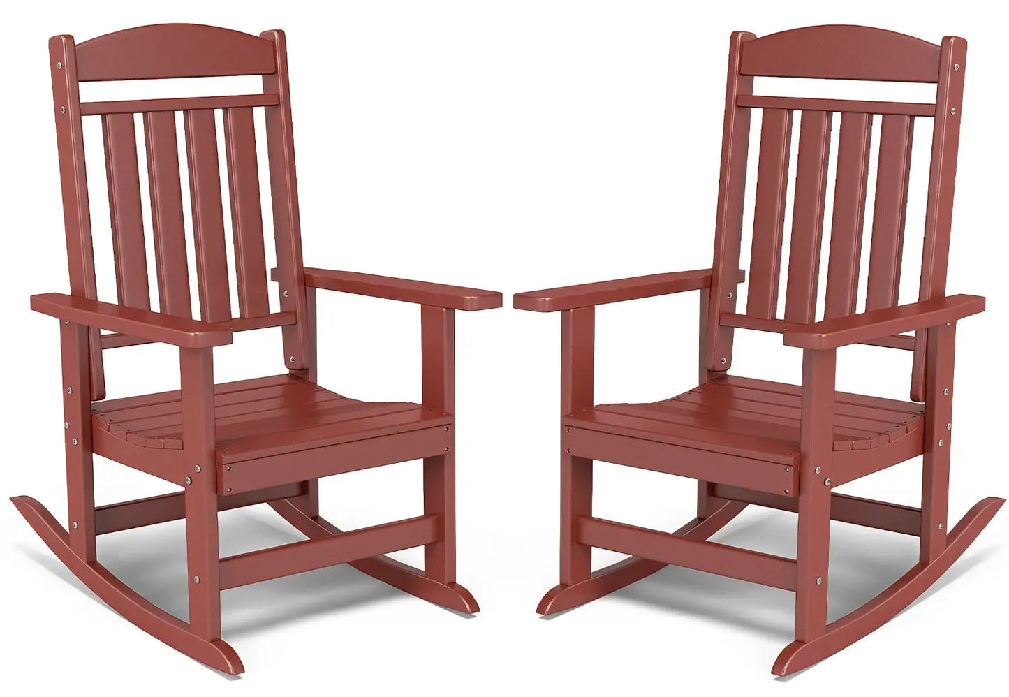 FOOWIN 2pcs Oversized High Back Outdoor Patio Rocking Chair All Weather HDPE Porch Rocker Adult Garden Lawn Indoor from PriceLows™
