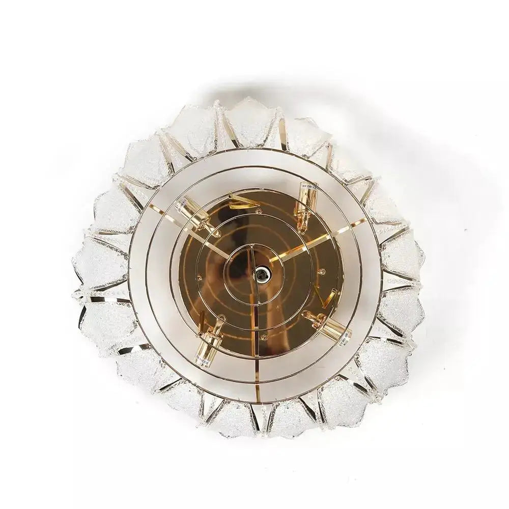 Elevate Your Interior! 7-Light Gold Crystal Chandelier with Lotus Design, Perfect for Living Room & Dining Room from PriceLows™
