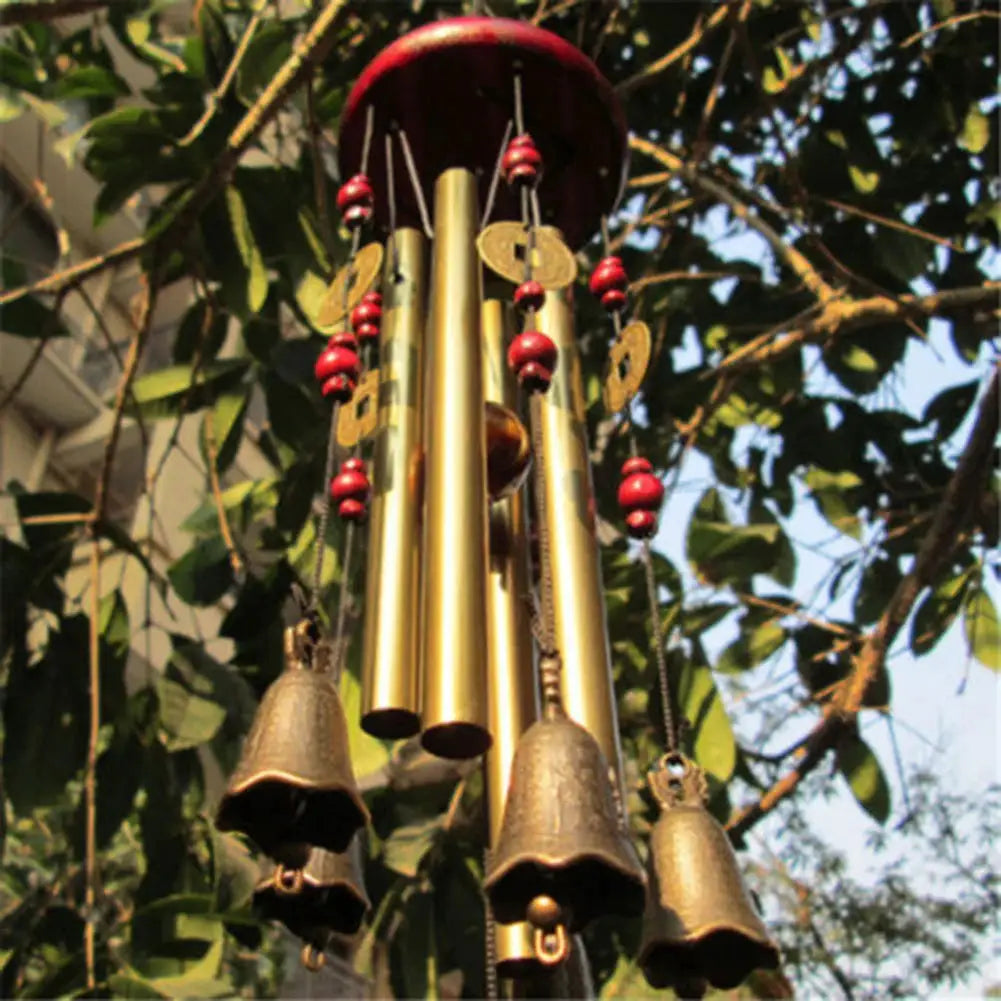 Outdoor Living Wind Chimes Yard Garden Tubes Bells Copper Antique Windchime Wall Hanging Home Decor Decoration Wind Chimes from PriceLows™