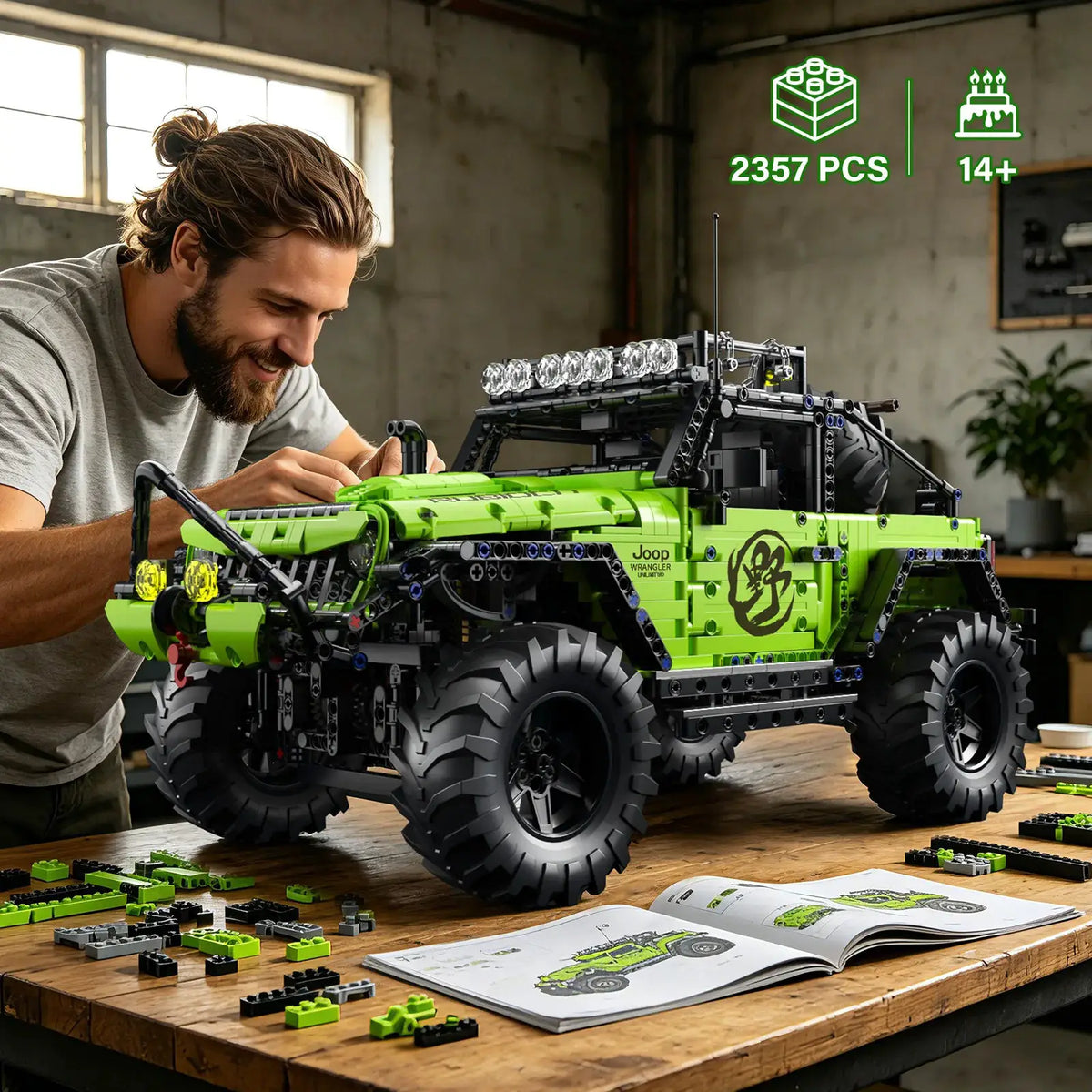 Off Road Truck Brick Set | 1:8 Scale | 2357 Pieces | 4WD Mechanic