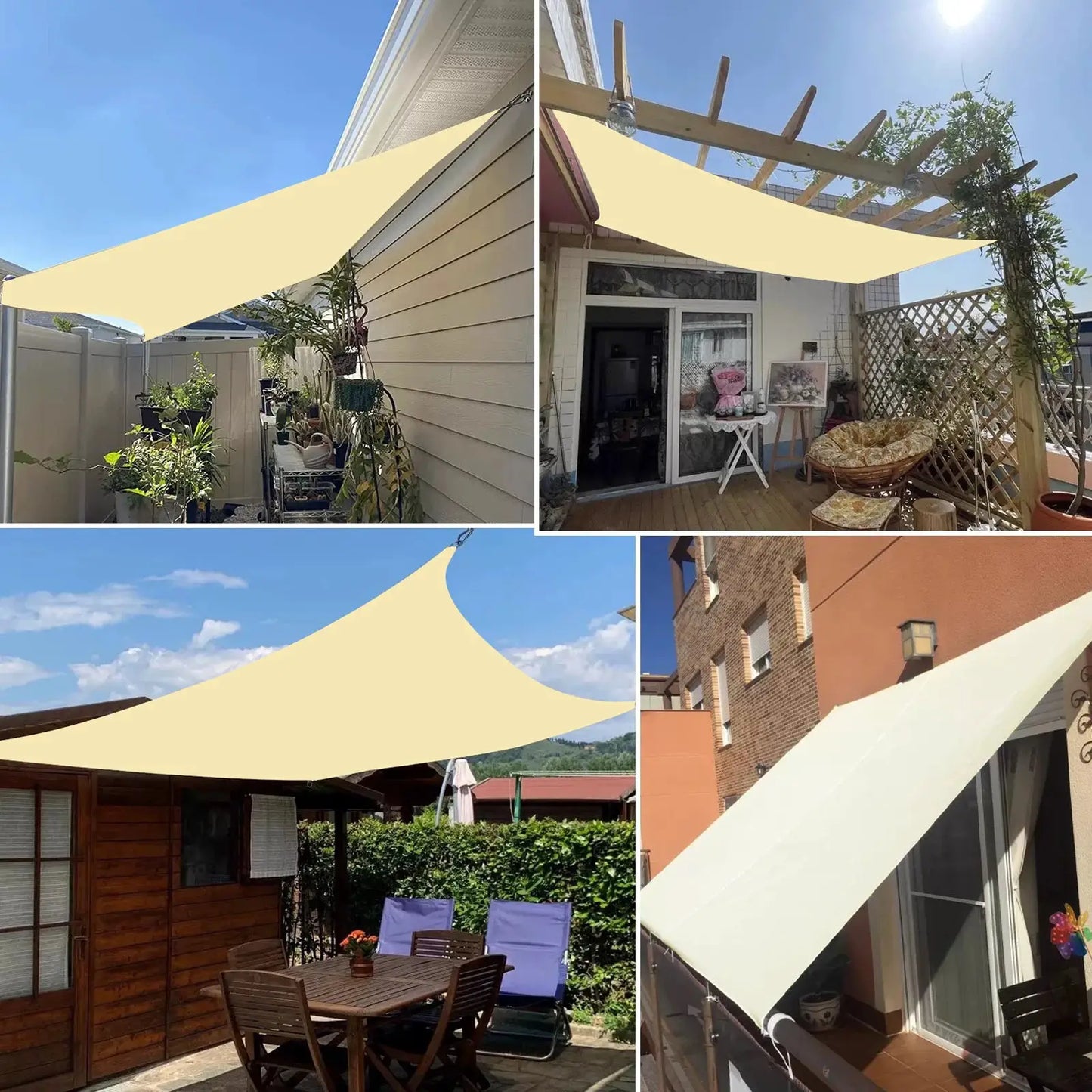 Outdoor Rectangular Sun Sail | Breathable Poly Cotton | UV Proof Shade Cover