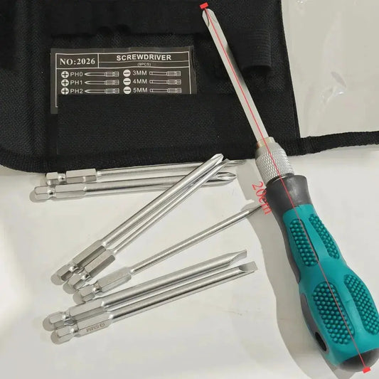 9Pcs Screwdriver Bits Set Multifunctional Hand Tools for Electricians Woodworking Specialized Slotting Phillips Scr from PriceLows™