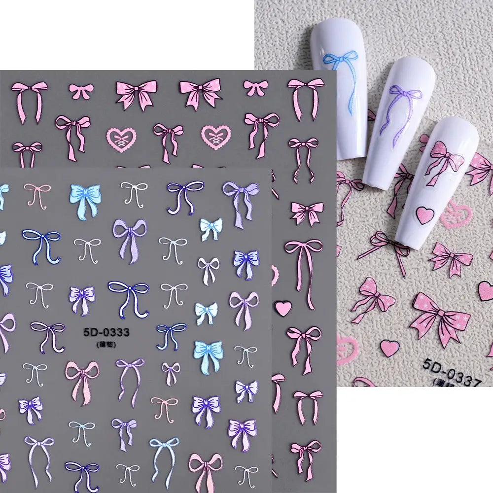 2Sheets French Gradient Line Nail Art Stickers 3D Self-Adhesive White+Black Slider Design Stencil Manicure Guides DIY Nail Decor from PriceLows™