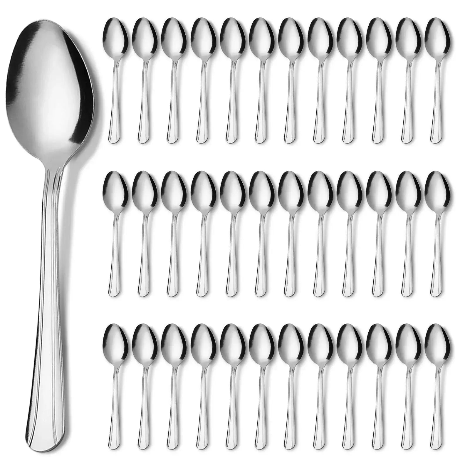 KOOMADE 16/36/60Pcs Stainless Steel Flatware Set, Mirror Polished Knives Forks Spoons, Dishwasher Safe for Home Holiday Dinner Gift from PriceLows™