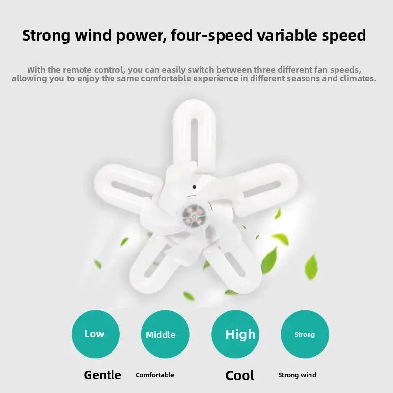 Ceiling Fan Light | E27 Base | Three Speed Color Change | Bedroom Living Room