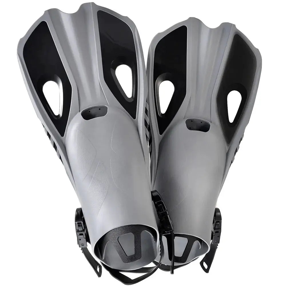 Snorkel Fins Swim Flippers Short Diving Frog Shoes Duck Webs Adjustable Silicone Travel Size Open Heel Adult Men Women Youth Kid from PriceLows™