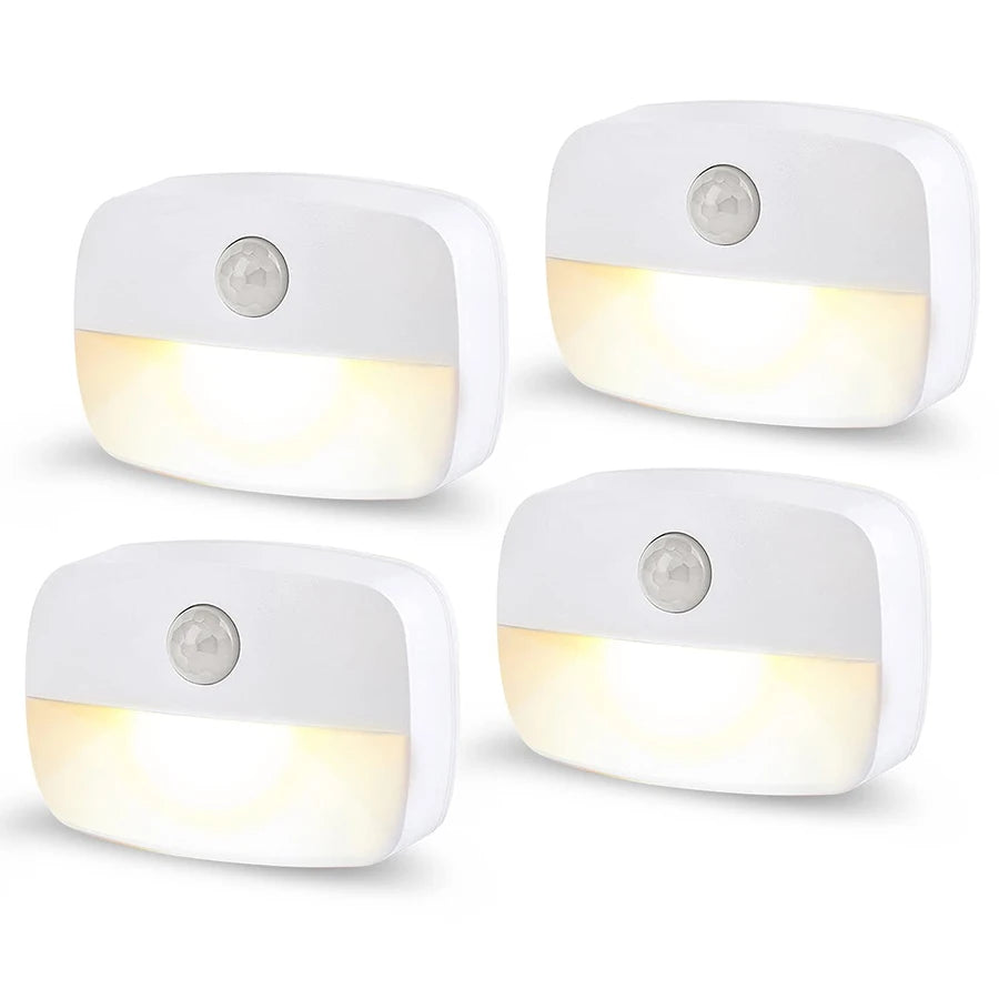 Motion Sensor Night Light | Battery Operated | LED Bulbs | Hallway Stair