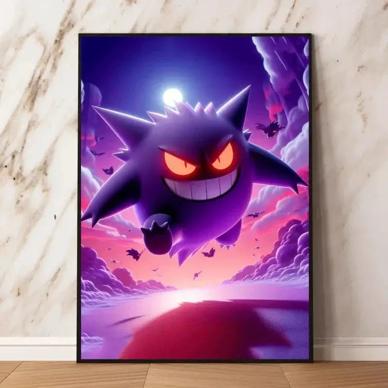 Cartoon Anime Pokemon Gengar Character Poster Print Kids Room Bedroom Decoration Painting Children's Holiday Gifts Classic from PriceLows™