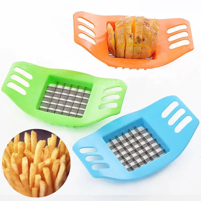 French Fry Cutter | Manual Hand Lever | Stainless Steel Blade | Compact Design