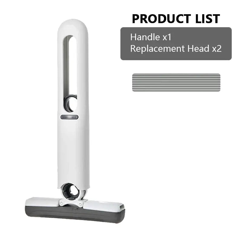 Mini Squeezable Mop | Microfiber Mop Head | Folding Type Design | Plastic Pole