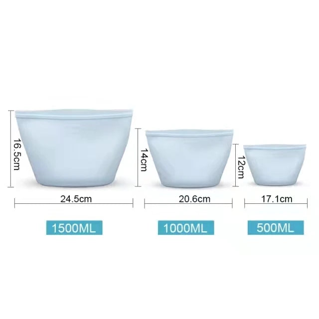 Reusable Silicone Food Storage Bags | Food Grade | Fridge Friendly | 1 Pack