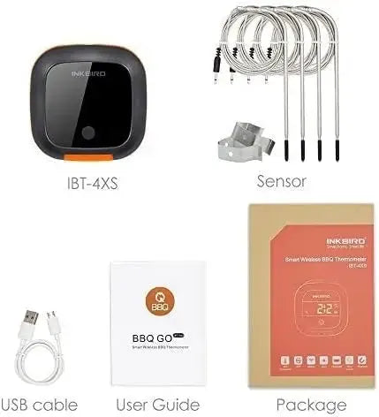 Wireless Bluetooth Meat Thermometer with 4 Probes, 150ft Range, BBQ Grill Smoker Oven Cooking from PriceLows™