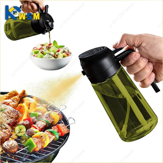 Oil Sprayer | Dark Glass Bottle For Olive Oil | 2 In 1 Function | One Size