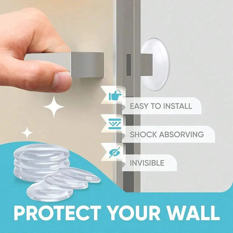 Clear Rubber Door Stopper | Wall Protector | Self Adhesive | Door Handle Bumper