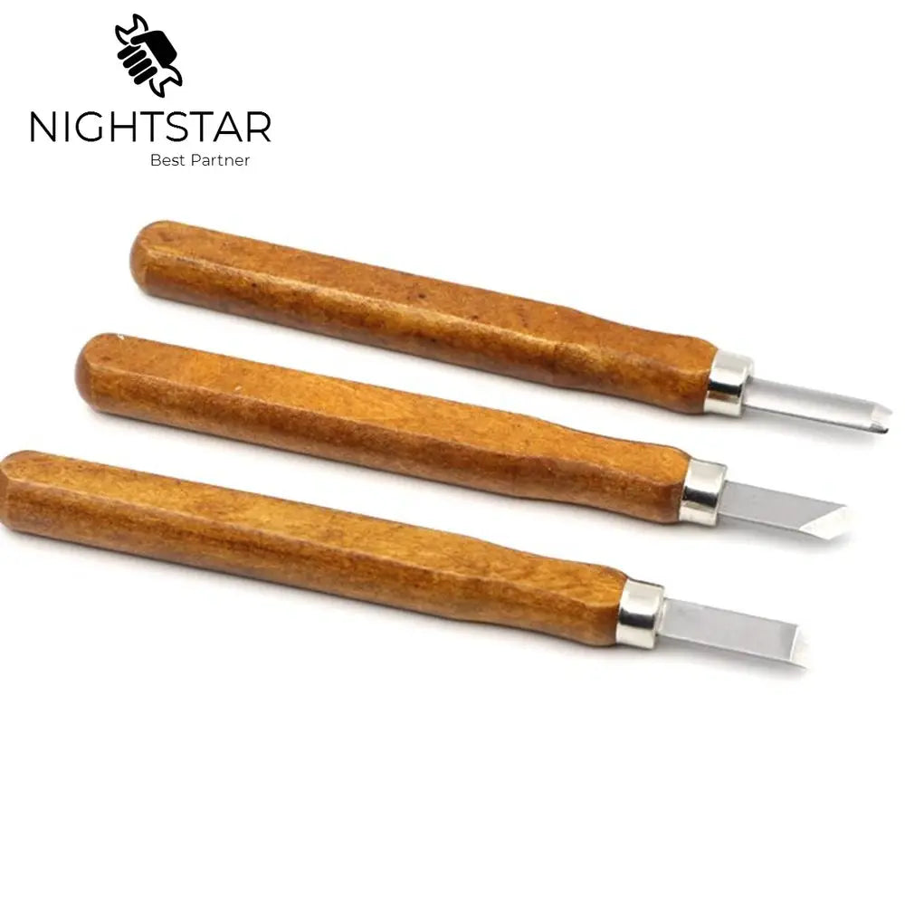 3pcs Wood Carving Chisels Knife For Basic Woodcut Working DIY Tools and Detailed Hand Tools /Imitation mahogany W/ box from PriceLows™