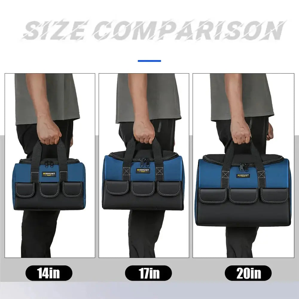 Square 1680D Oxford Cloth Tool Bag with 30% More Capacity Waterproof Multi Pockets Tool Organizer Tool Pouch Electrician Tools from PriceLows™