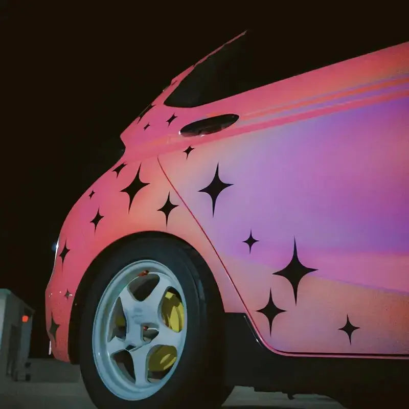 60pcs Large Car Sticker Full Of Stars, Star Set, Continuous Bead Star, Four Corner Star, Quadrilateral Star Vinyl Creative from PriceLows™