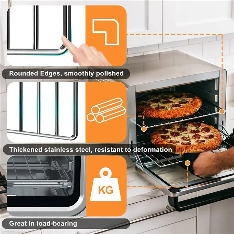 Air Fryer Rack | Ninja Foodi DT201 DT251 Compatible | Stainless Steel | 2 Pack