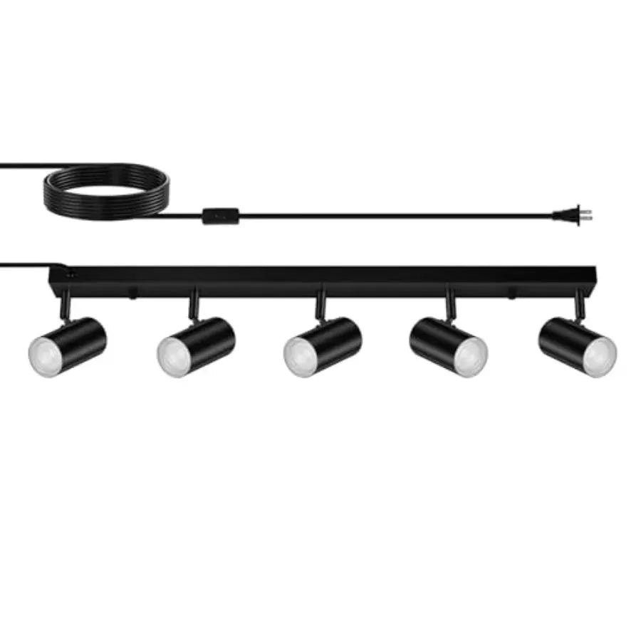 3 Light Track Lighting Kit, 3 Way Flexible Plug in Ceiling Spotlight, Industrial LED Wall Light for Kitchen Cabinet Gallery Bar from PriceLows™