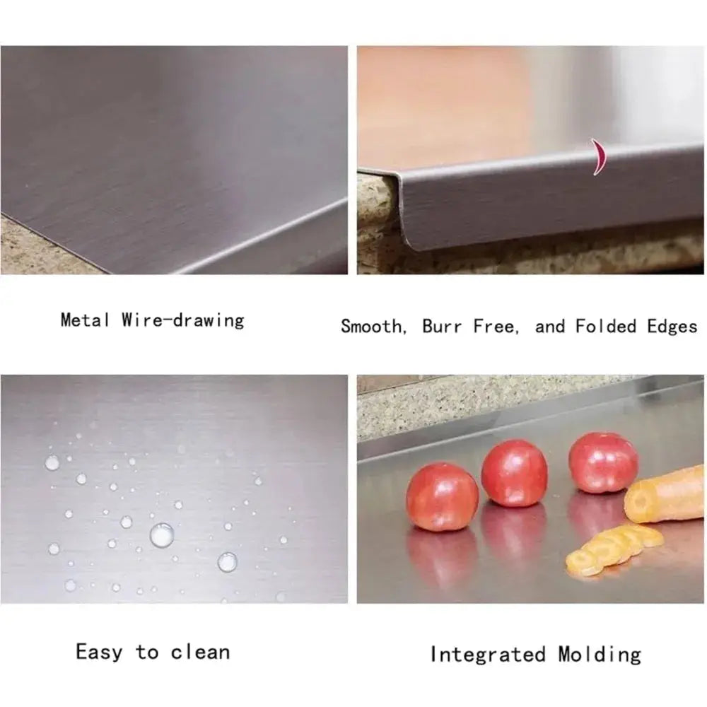 Stainless Steel Cutting Boards for The Kitchen, Suitable for Meat, Fruits, Vegetables, Bread, and Baking Large-sized Cutting Boards from PriceLows™