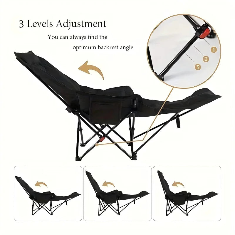 Beach Chair | 300-Pound Capacity | Adjustable Height, Foldable | One Size