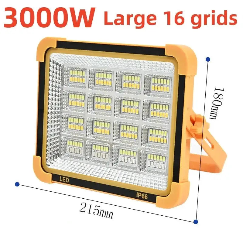 Solar Flood Light | LED Rechargeable | Dimmable Outdoor | Portable