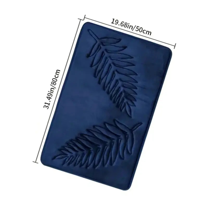3 Piece Bathroom Mat Memory Foam Ultra Soft and Absorbent Leaf Bath Rugs Thick Washable For Bathroom Toilet Tub Mat Set from PriceLows™