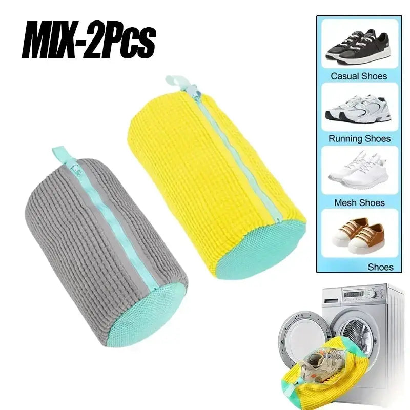 1/4PC Laundry Bags Shoe Washing Machine Bag-with Zipper Laundry Bag with Rich Fluff Inside,Perfect for Sneakers with Shoe Brush from PriceLows™