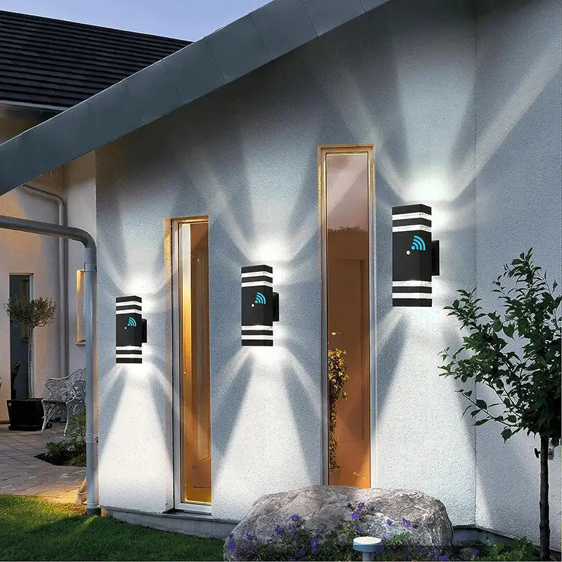 2/4Pcs Smart Outdoor Wall Light Waterproof LED Wall Lamps Sensing Porch Lights Exterior Sconce Lamps For Balcony Garden Backyard from PriceLows™