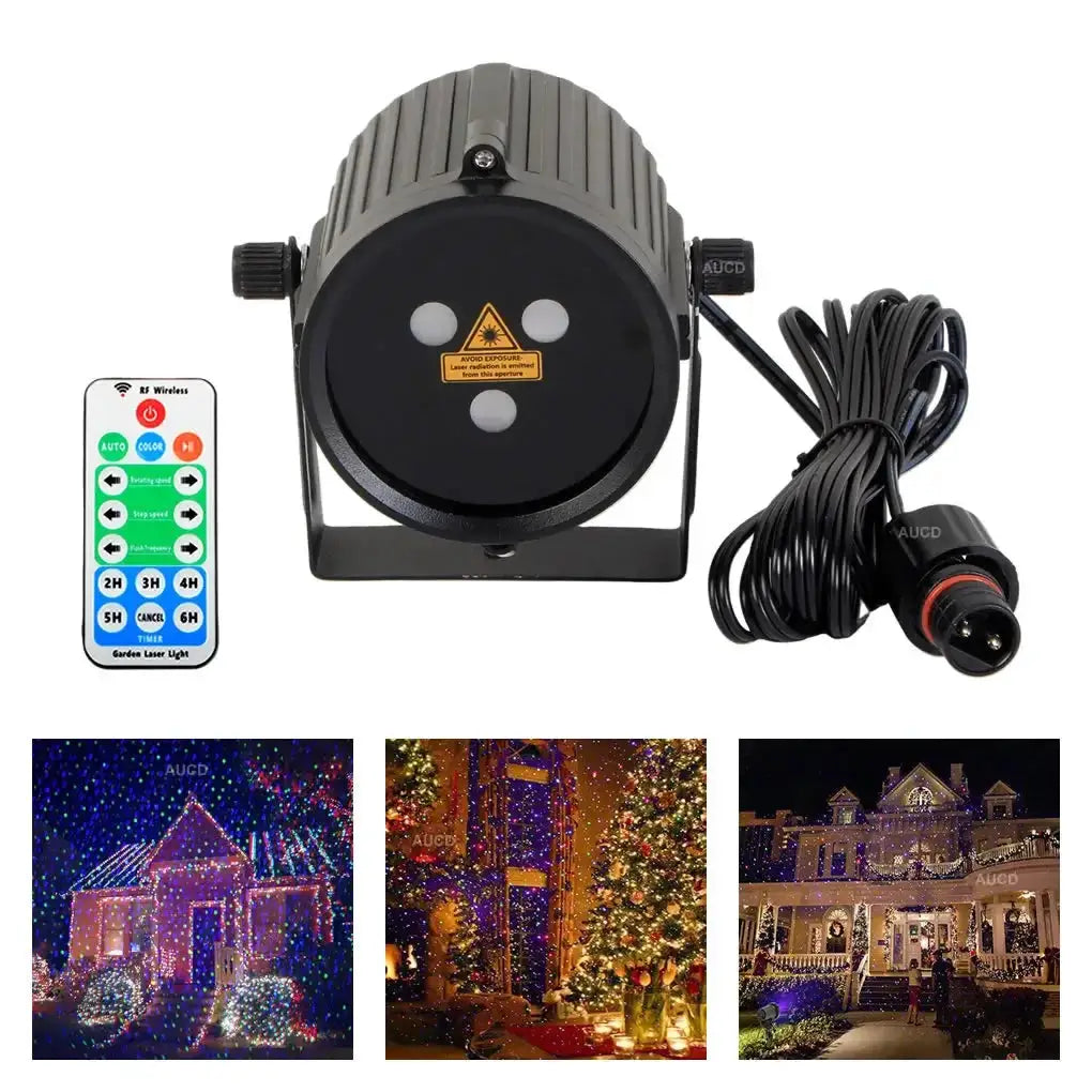 Outdoor Laser Projector | IP65 Waterproof | Remote Moving RGB | Starry Sky