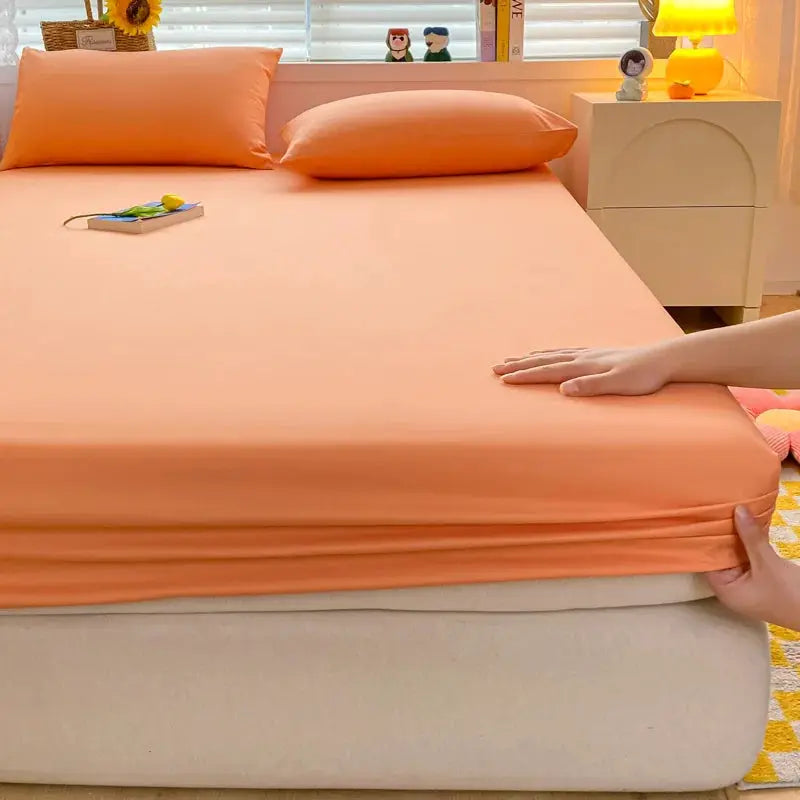 Fitted Bed Sheet | Soft Cotton | Solid Color | Twin Full Queen King