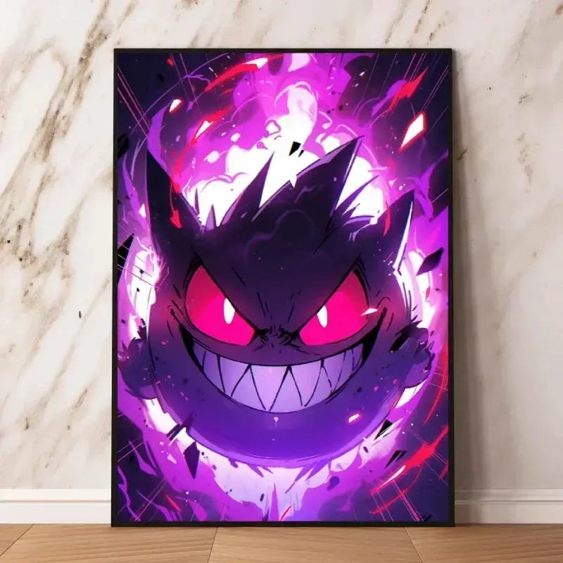 Cartoon Anime Pokemon Gengar Character Poster Print Kids Room Bedroom Decoration Painting Children's Holiday Gifts Classic from PriceLows™