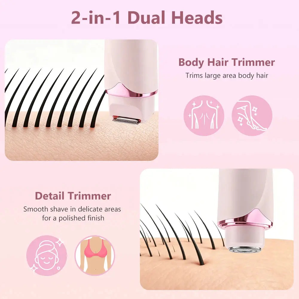 Dual-Head Electric Hair Trimmer For Women | USB Rechargeable